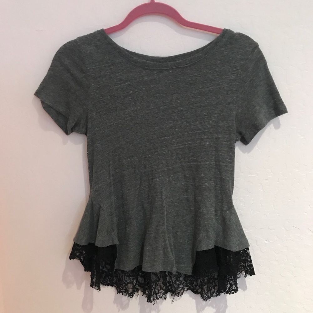 Free People Gray Peplum